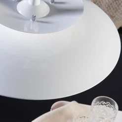 Lindby hengelampe Nadija, hvit, 43 cm, høydejusterbar, E27| Pendellamper