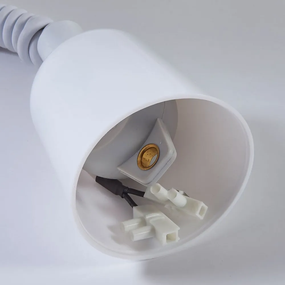 Lindby hengelampe Nadija, hvit, 43 cm, høydejusterbar, E27| Pendellamper