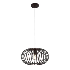 Lindby hengelampe Nahele, brun, metall, Ø 40 cm, E27 New