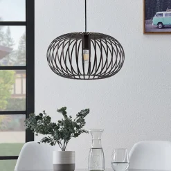 Lindby hengelampe Nahele, brun, metall, Ø 40 cm, E27 New