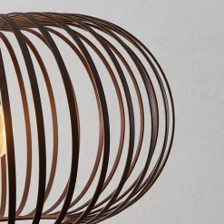 Lindby hengelampe Nahele, brun, metall, Ø 40 cm, E27 New