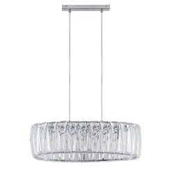 Lindby hengelampe Sofia, 68 cm, 3 lyskilder, E14, krom/klar| Pendellamper