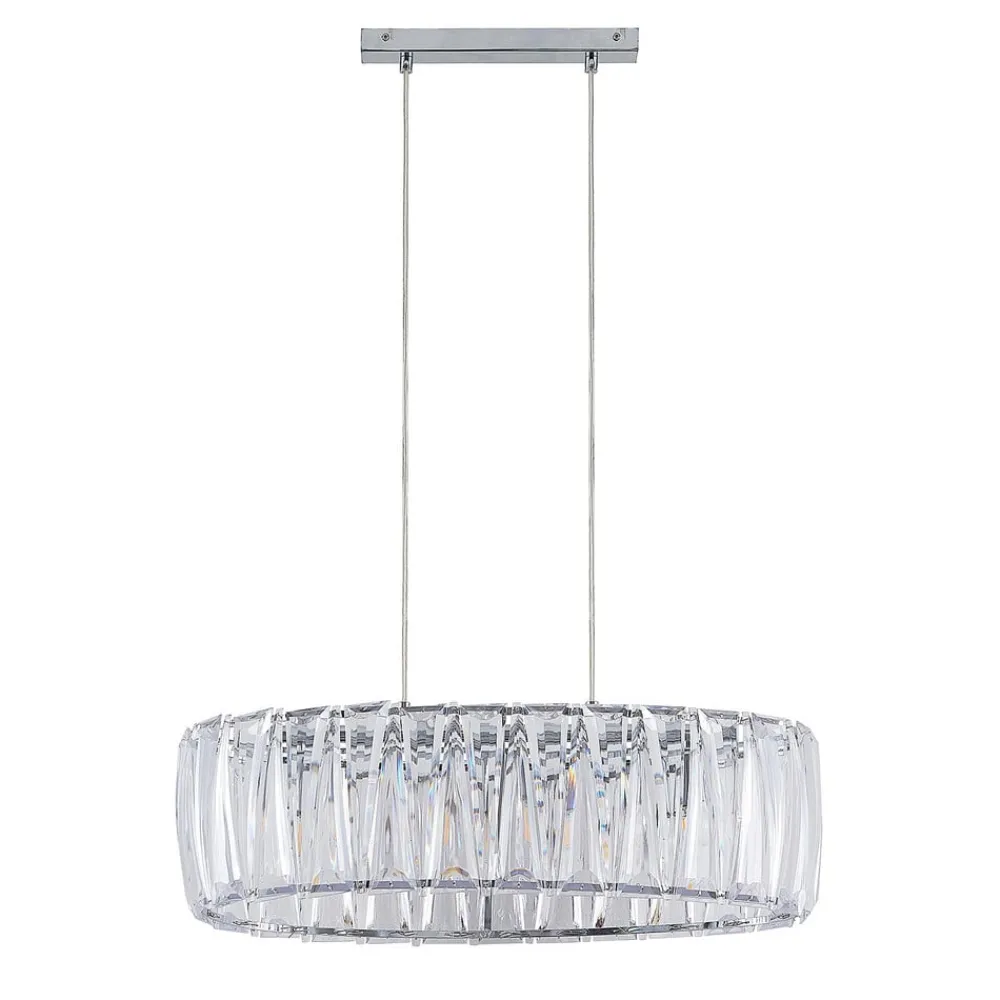 Lindby hengelampe Sofia, 68 cm, 3 lyskilder, E14, krom/klar| Pendellamper