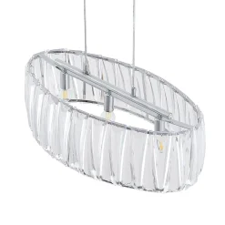 Lindby hengelampe Sofia, 68 cm, 3 lyskilder, E14, krom/klar| Pendellamper