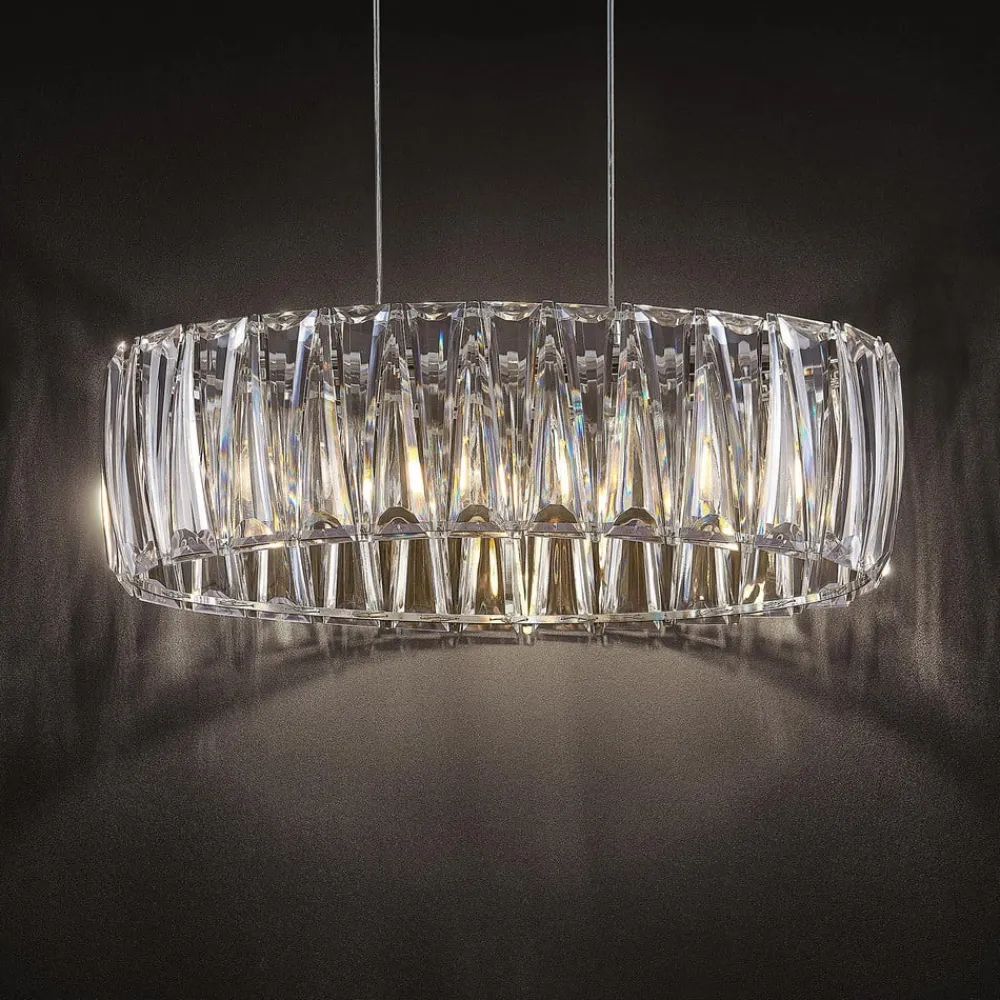 Lindby hengelampe Sofia, 68 cm, 3 lyskilder, E14, krom/klar| Pendellamper