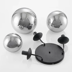 Lindby hengelampe Teeja, smoke, 3 lyskilder, Ø52cm, glass, E27| Design- Og Hotellbelysning|Pendellamper