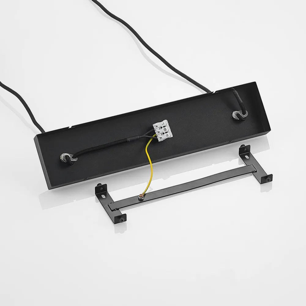 Lindby hengelampe Tirzana, 3 lyskilder, svart, metall, tre Sale