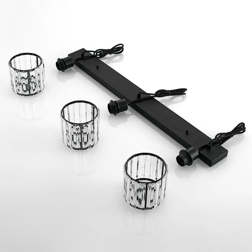 Lindby hengelampe Vella, transparent, glass, 83 cm, 3 lyskilder.