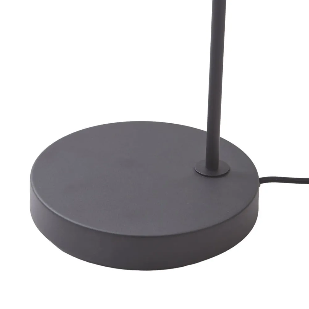 Lindby Hinay tekstil-gulvlampe svart/gull| Gulvlamper