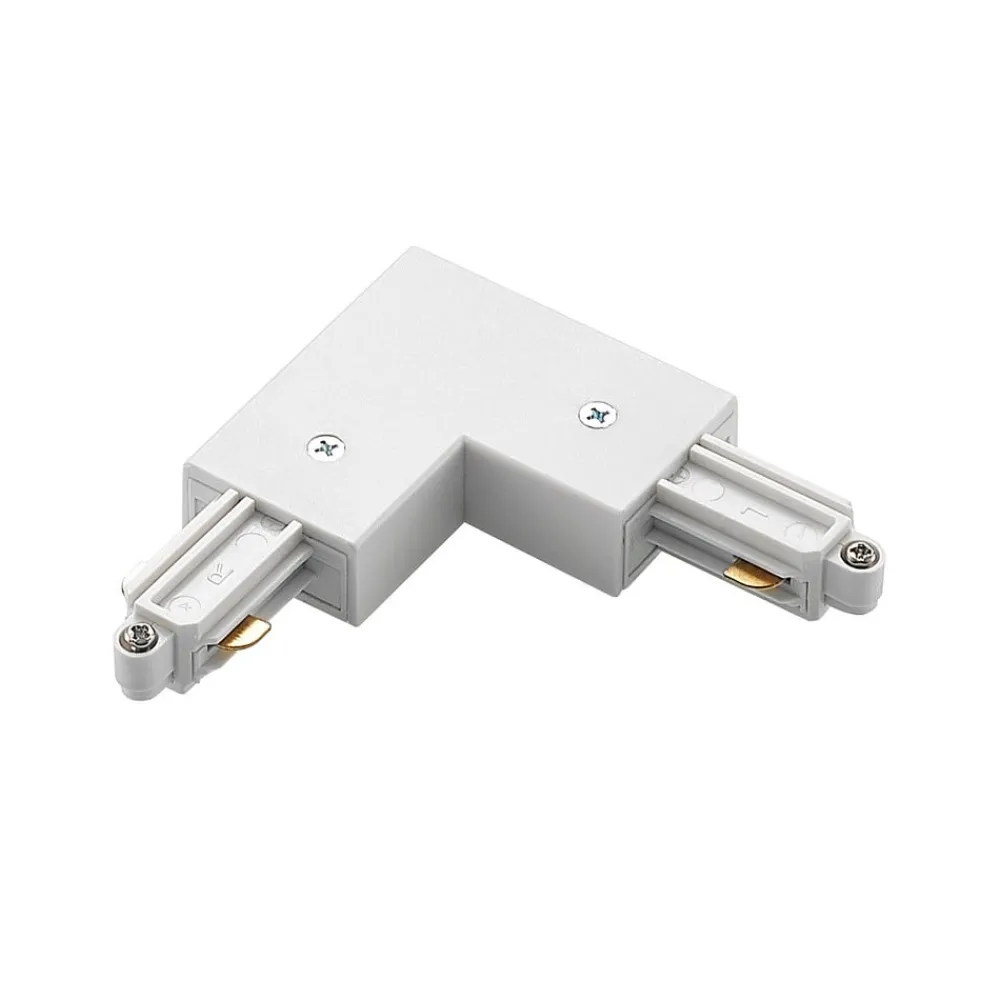 Lindby hjørnekontakt Linaro, hvit, 1-fase system| Skinnesystem