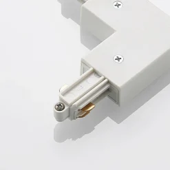 Lindby hjørnekontakt Linaro, hvit, 1-fase system| Skinnesystem