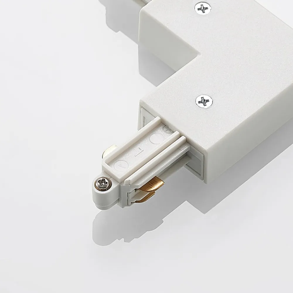 Lindby hjørnekontakt Linaro, hvit, 1-fase system| Skinnesystem