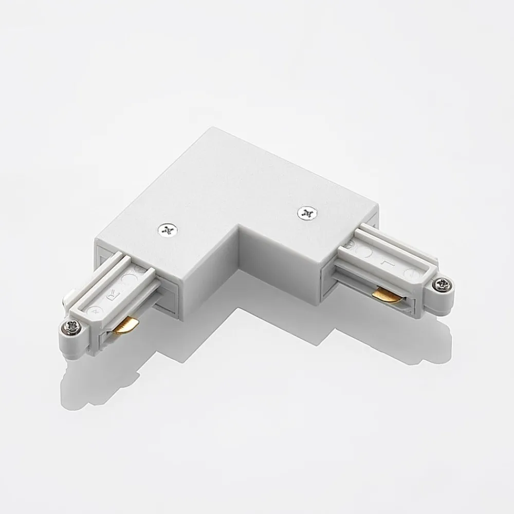 Lindby hjørnekontakt Linaro, hvit, 1-fase system| Skinnesystem