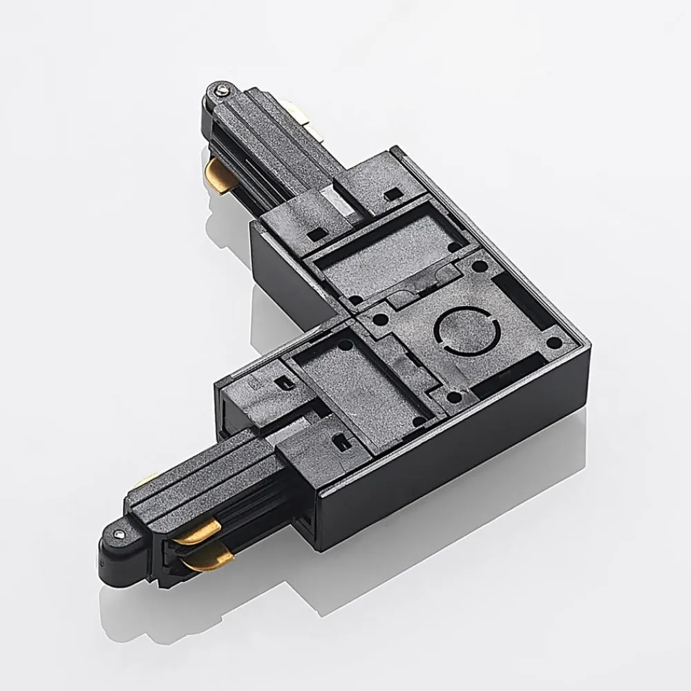 Lindby hjørnekontakt Linaro, svart, 1-fase system| Skinnesystem