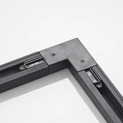 Lindby hjørnekontakt Linaro, svart, 1-fase system| Skinnesystem