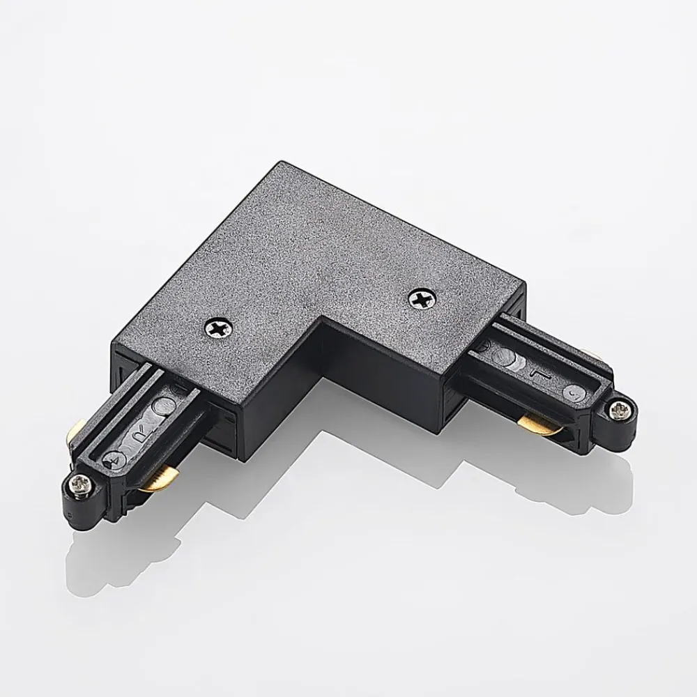 Lindby hjørnekontakt Linaro, svart, 1-fase system| Skinnesystem