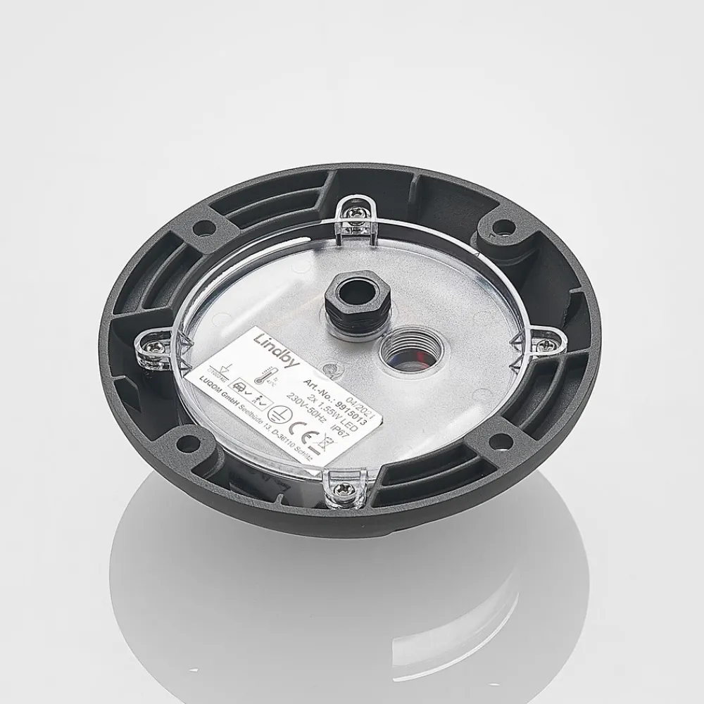 Lindby Huban gulv-spotlight med LED, 2 lyskilder Clearance