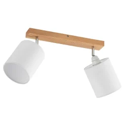 Lindby Imarin downlight, 2 lyskilder, eik/hvit Sale