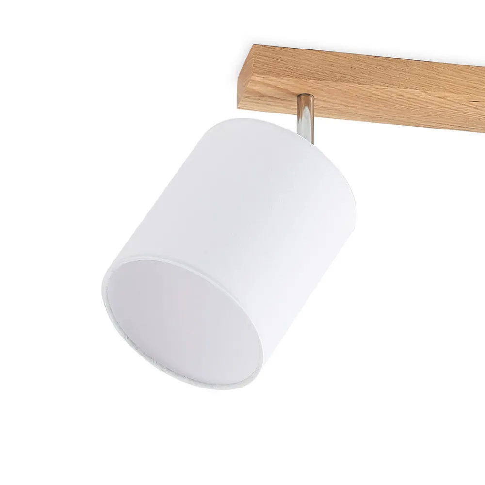 Lindby Imarin downlight, 2 lyskilder, eik/hvit Sale