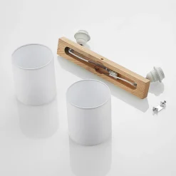 Lindby Imarin downlight, 2 lyskilder, eik/hvit Sale