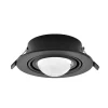Lindby innfelt spotlight Jyla, svart, 3000 K, Ø 13 cm, linse| Downlights