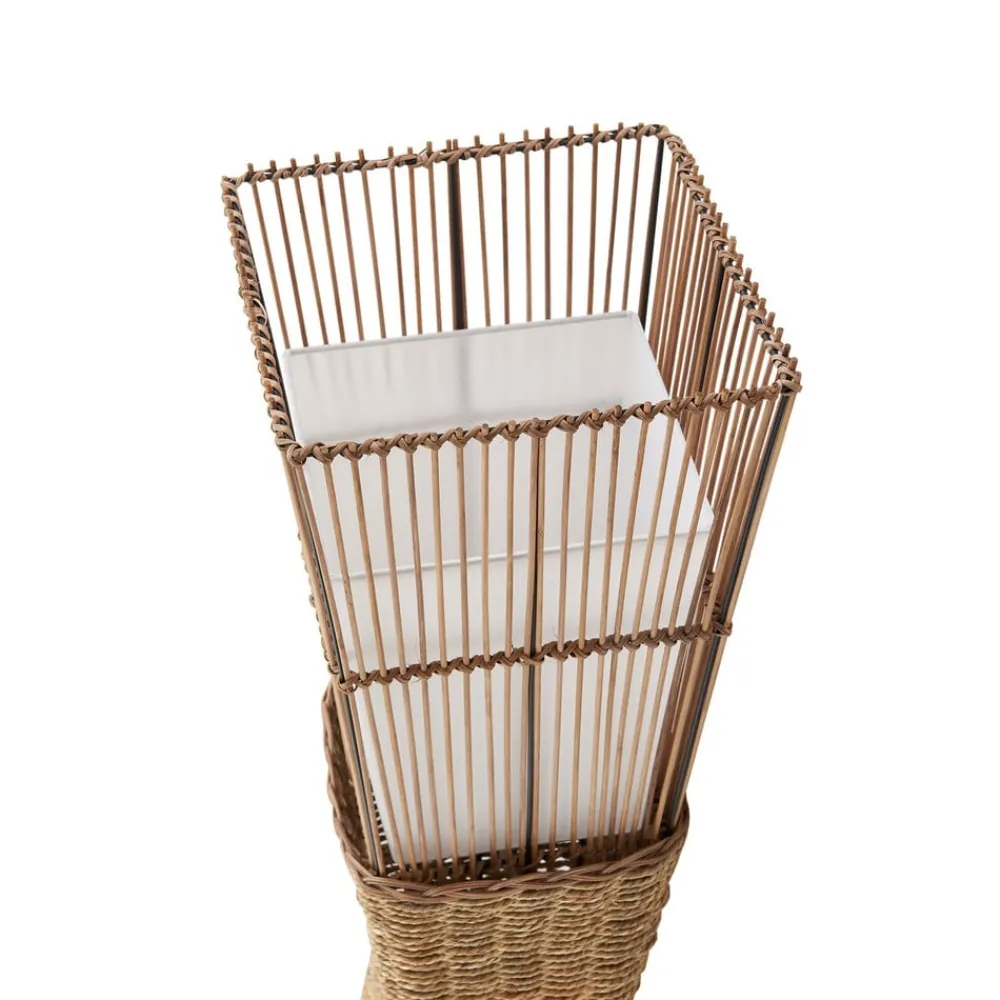 Lindby Jacinto gulvlampe, bambus, hamp, høyde 130 cm| Gulvlamper