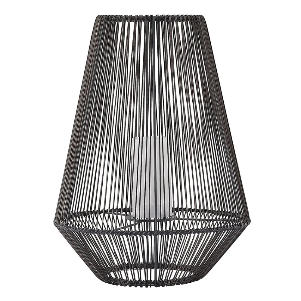 Lindby Kaati LED-solcellelykt rottingutseende 37cm| Solcellelamper