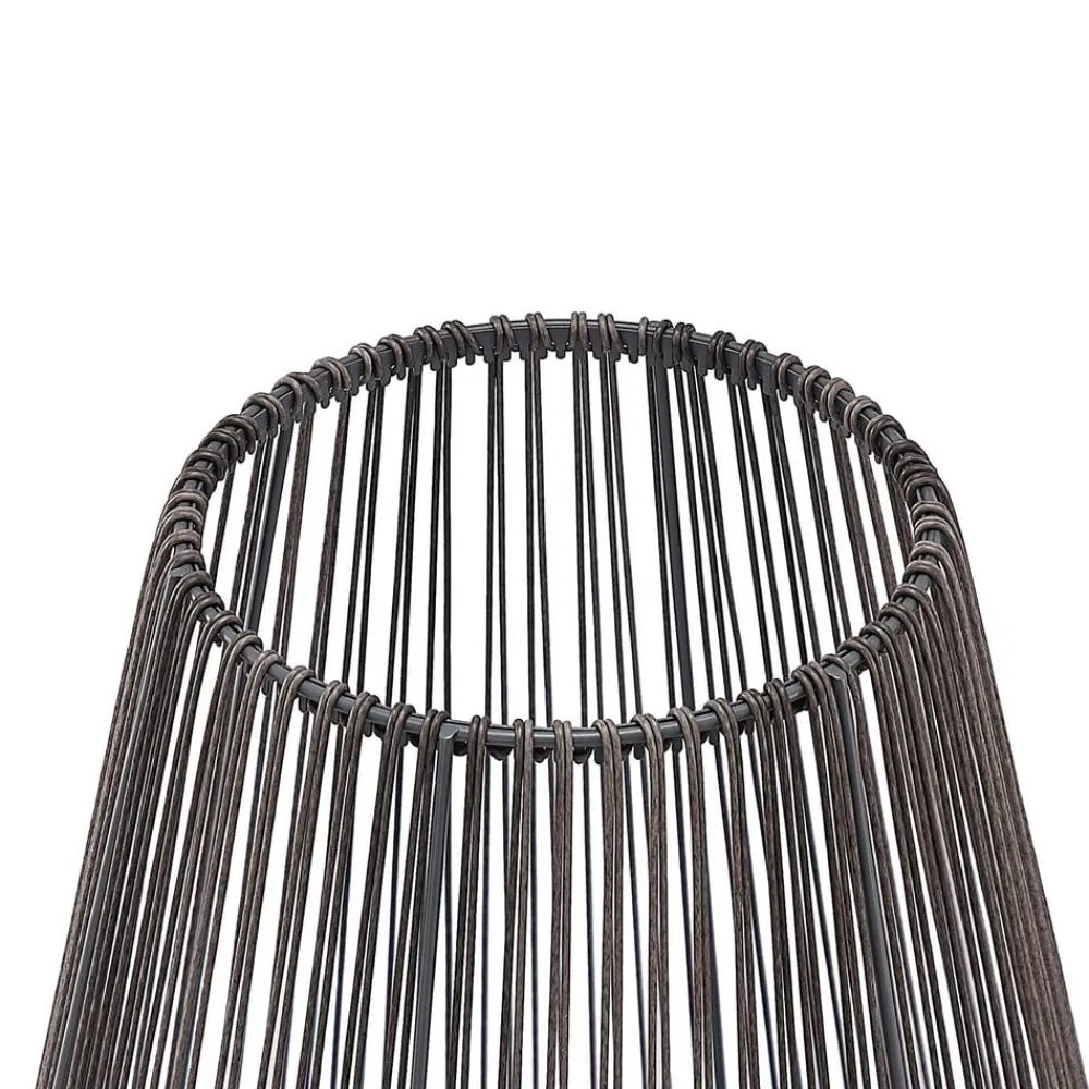 Lindby Kaati LED-solcellelykt rottingutseende 37cm| Solcellelamper