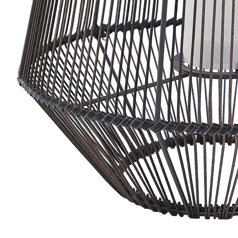 Lindby Kaati LED-solcellelykt rottingutseende 37cm| Solcellelamper