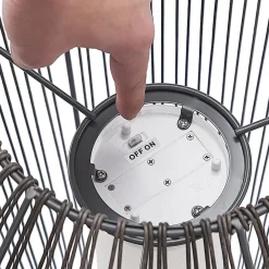 Lindby Kaati LED-solcellelykt rottingutseende 37cm| Solcellelamper