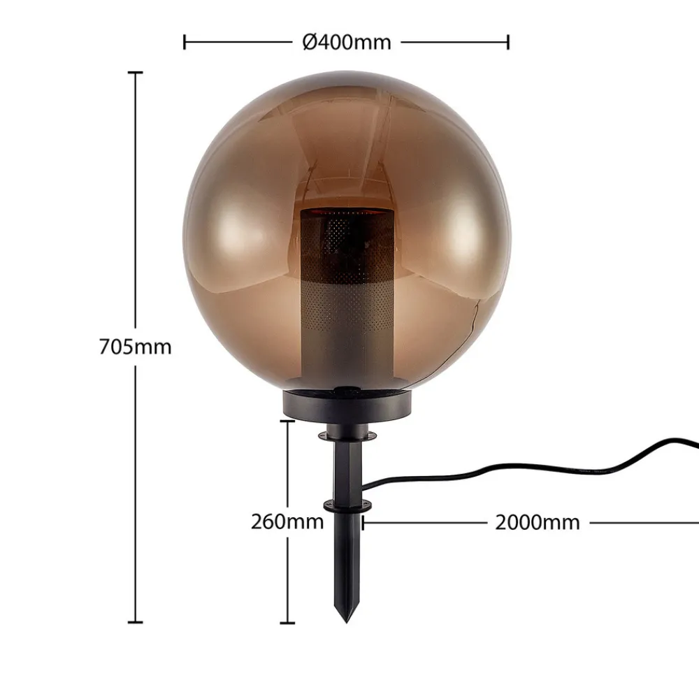 Lindby Kibara kuleformet dekolampe, Ø 40 cm New