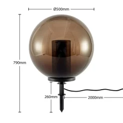 Lindby Kibara kuleformet dekolampe, Ø 50 cm Hot