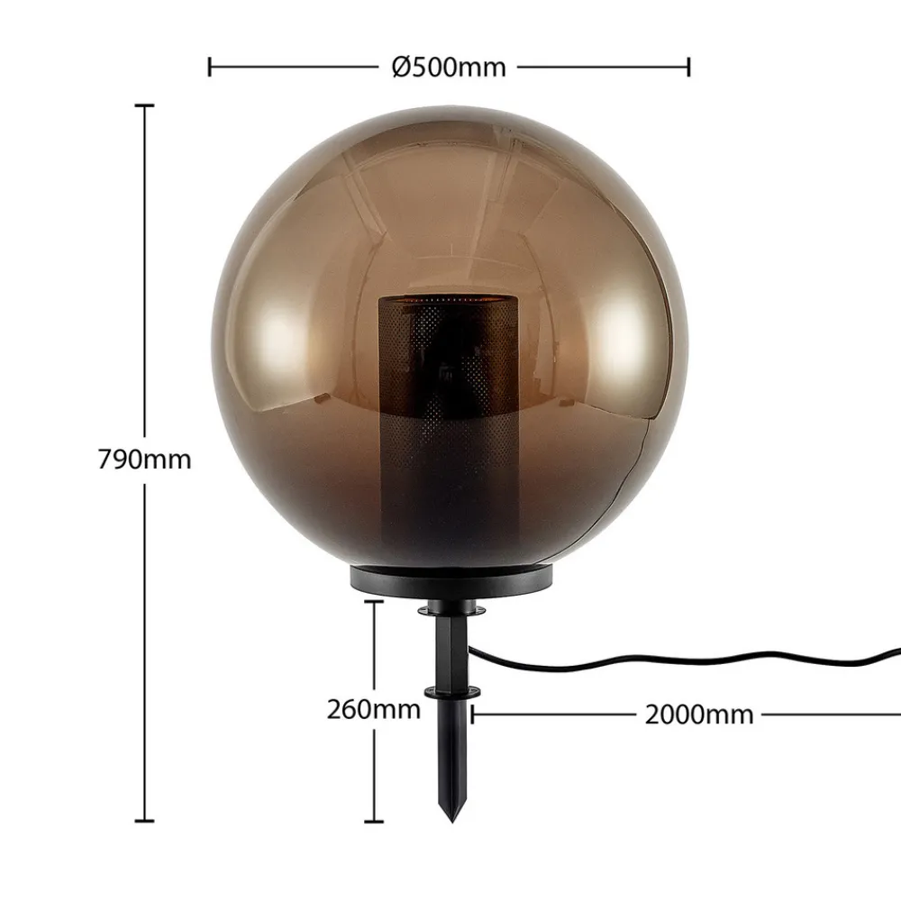 Lindby Kibara kuleformet dekolampe, Ø 50 cm Hot