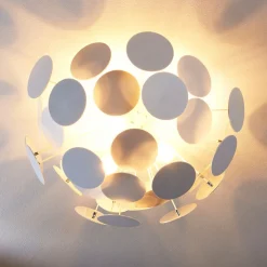 Lindby Kinan taklampe, Ø 54 cm, hvit, metall, E14 Hot