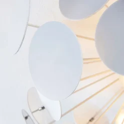 Lindby Kinan taklampe, Ø 54 cm, hvit, metall, E14 Hot