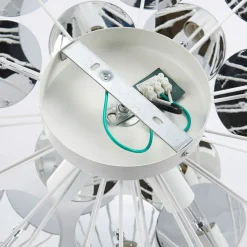 Lindby Kinan taklampe, Ø 54 cm, hvit, metall, E14 Hot