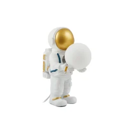 Lindby Kosmo bordlampe, hvit/gull, keramikk, glass Discount