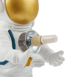 Lindby Kosmo bordlampe, hvit/gull, keramikk, glass Discount