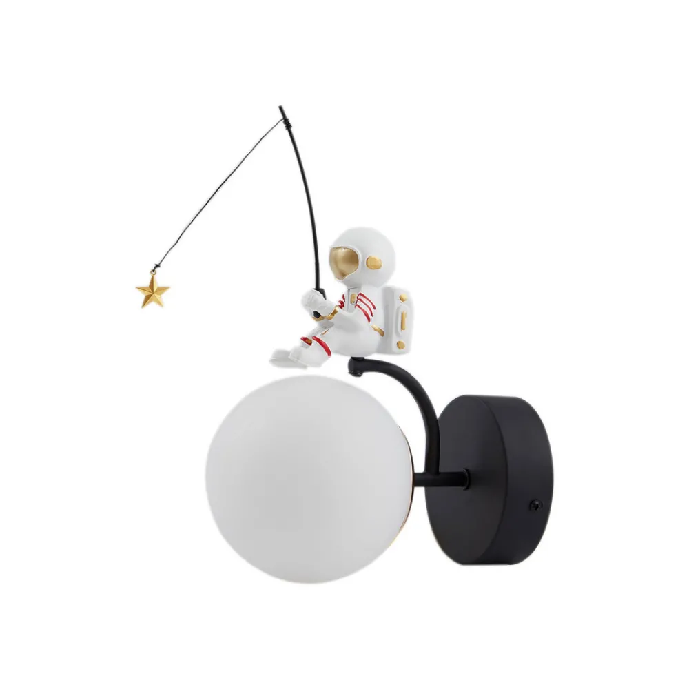 Lindby Kosmo vegglampe, plast, astronaut, 30 cm høy Clearance