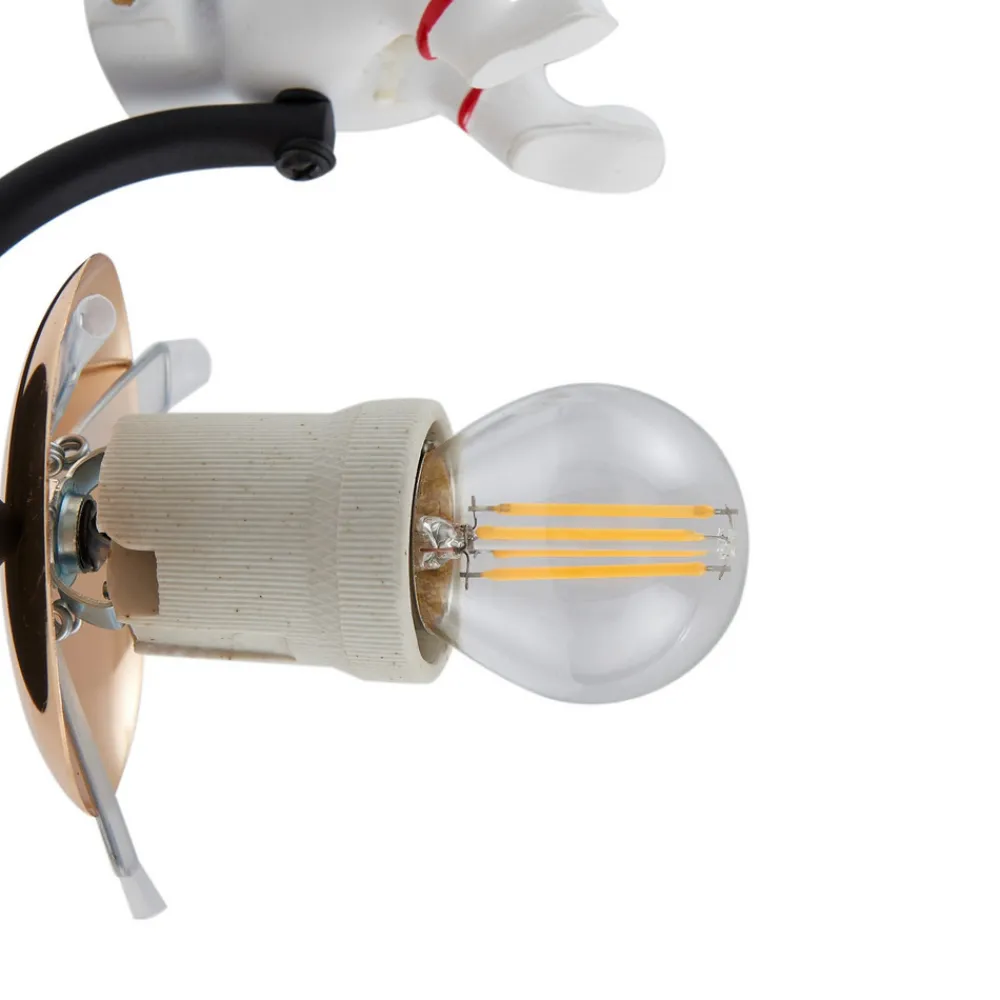 Lindby Kosmo vegglampe, plast, astronaut, 30 cm høy Clearance