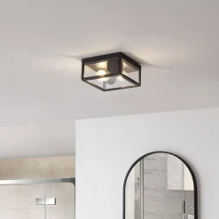 Lindby Kremena utendørs taklampe, svart| Taklamper Utendørs