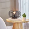 Lindby Krish bordlampe i bur-look, svart| Bordlamper