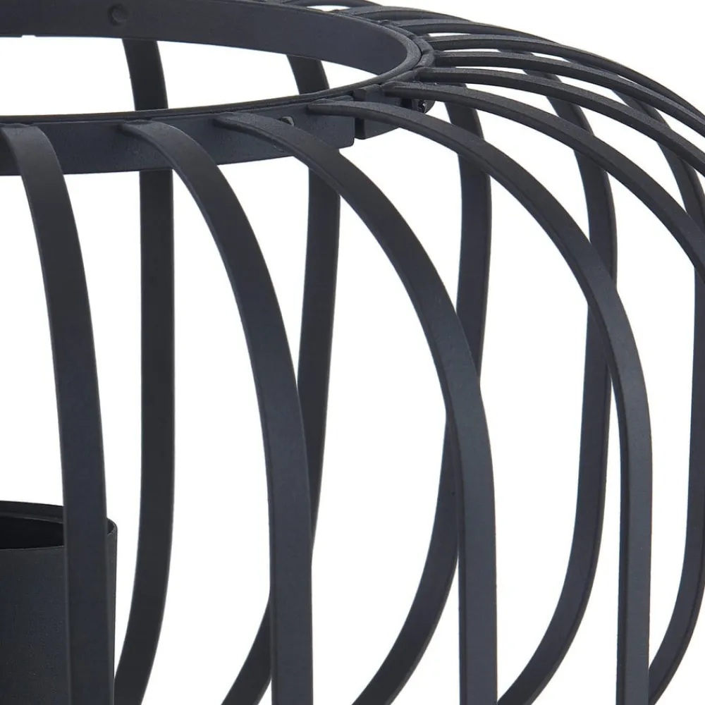 Lindby Krish bordlampe i bur-look, svart| Bordlamper