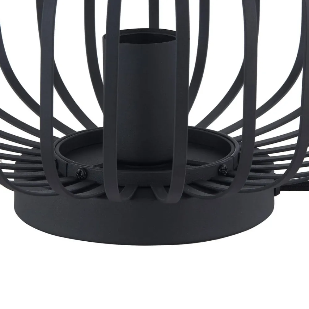 Lindby Krish bordlampe i bur-look, svart| Bordlamper