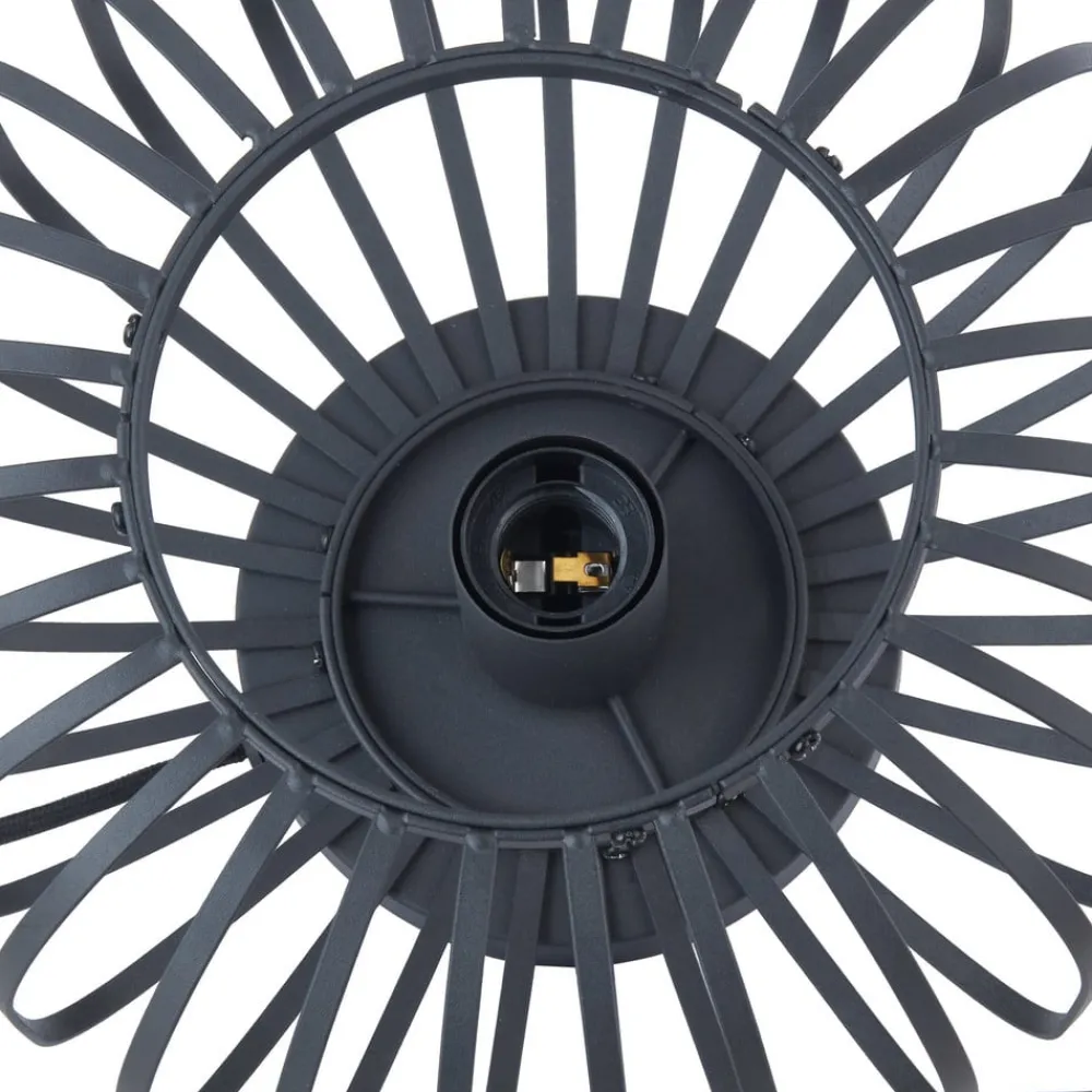 Lindby Krish bordlampe i bur-look, svart| Bordlamper