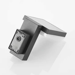 Lindby Laira utendørs LED-solcellevegglampe 15,5cm| Kommersiell Utebelysning|Solcellelamper Med Sensor