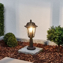 Lindby Lamina sokkellampe, 39 cm, lykt, metall, E27 Best