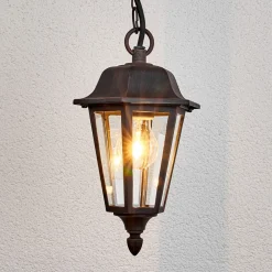 Lindby Lamina utendørs pendellampe, Ø 18 cm, lykt, E27 Clearance