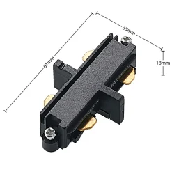Lindby langsgående kontakt Linaro, svart, 1-fase system Discount