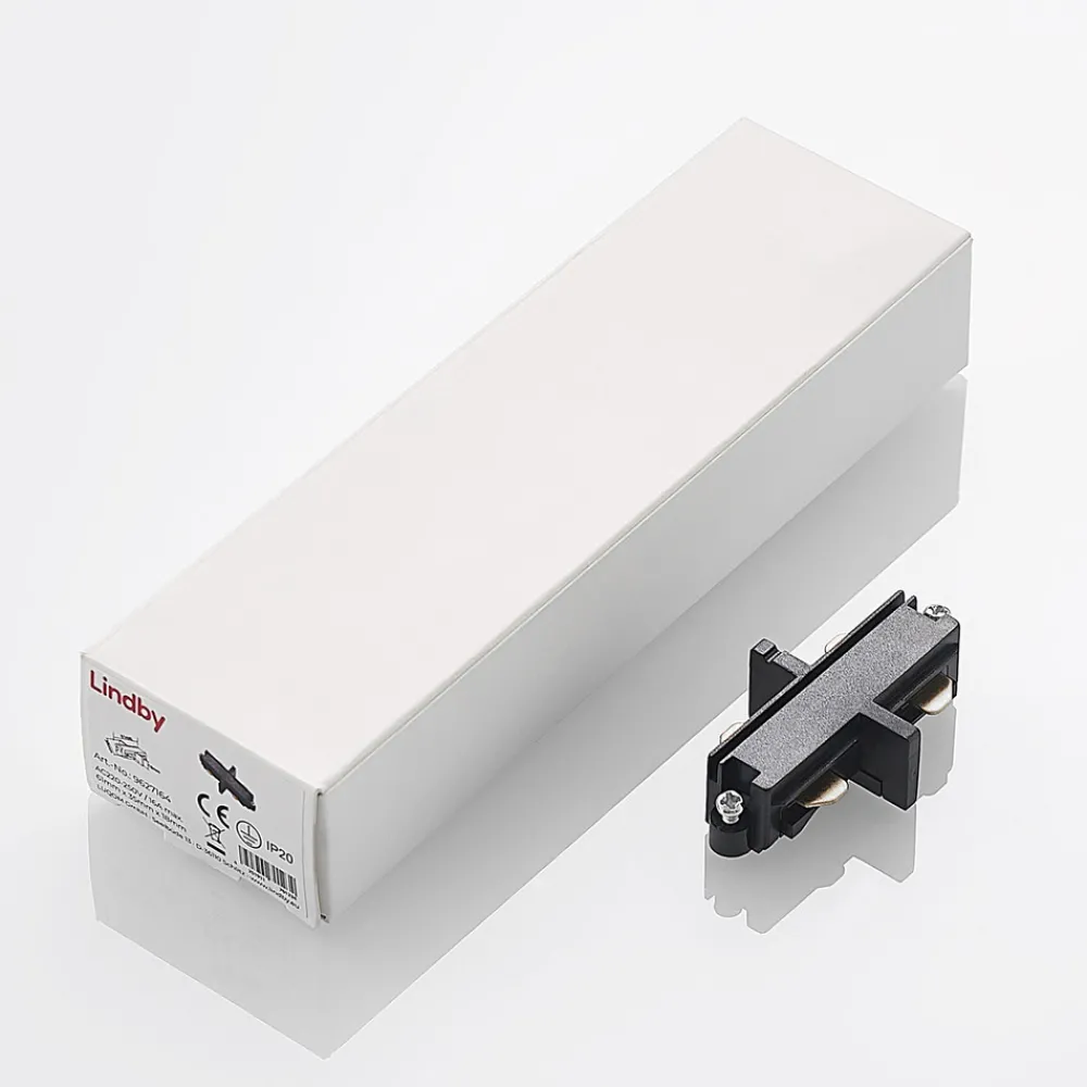 Lindby langsgående kontakt Linaro, svart, 1-fase system Discount